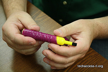 photo of stylus wrapped in tape