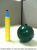 Two styli, one a stick, one a ball