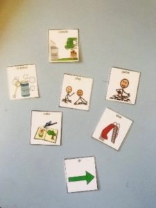 photo of cut out laminated picture symbols