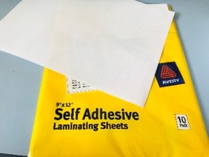 Photo of self adhesive laminating sheets